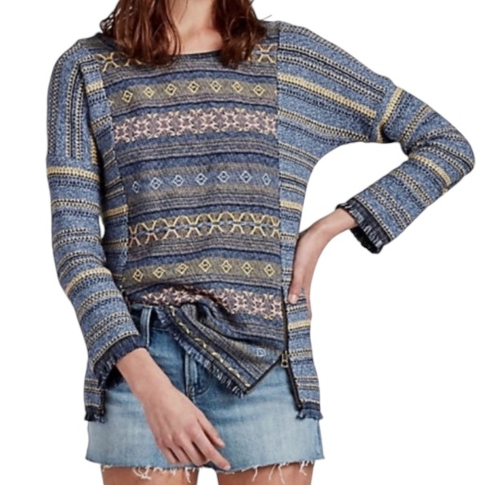 Lucky Brand Escape Fringe Sweater‎ Size M